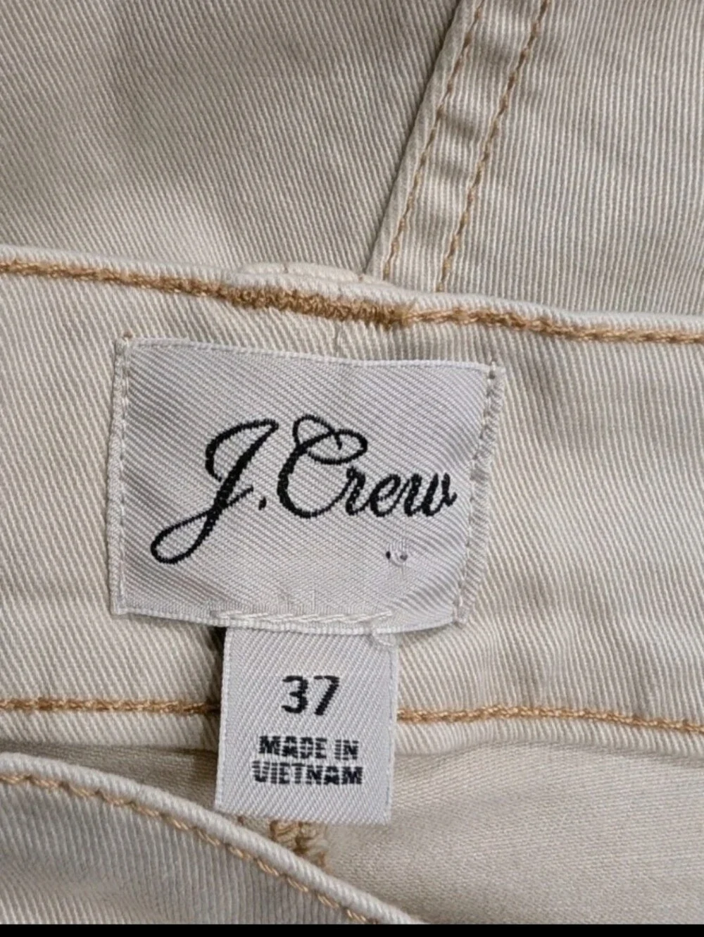 J Crew Vintage Straight Chino Pants 37 x 27 Beige Old Money Preppy #120t